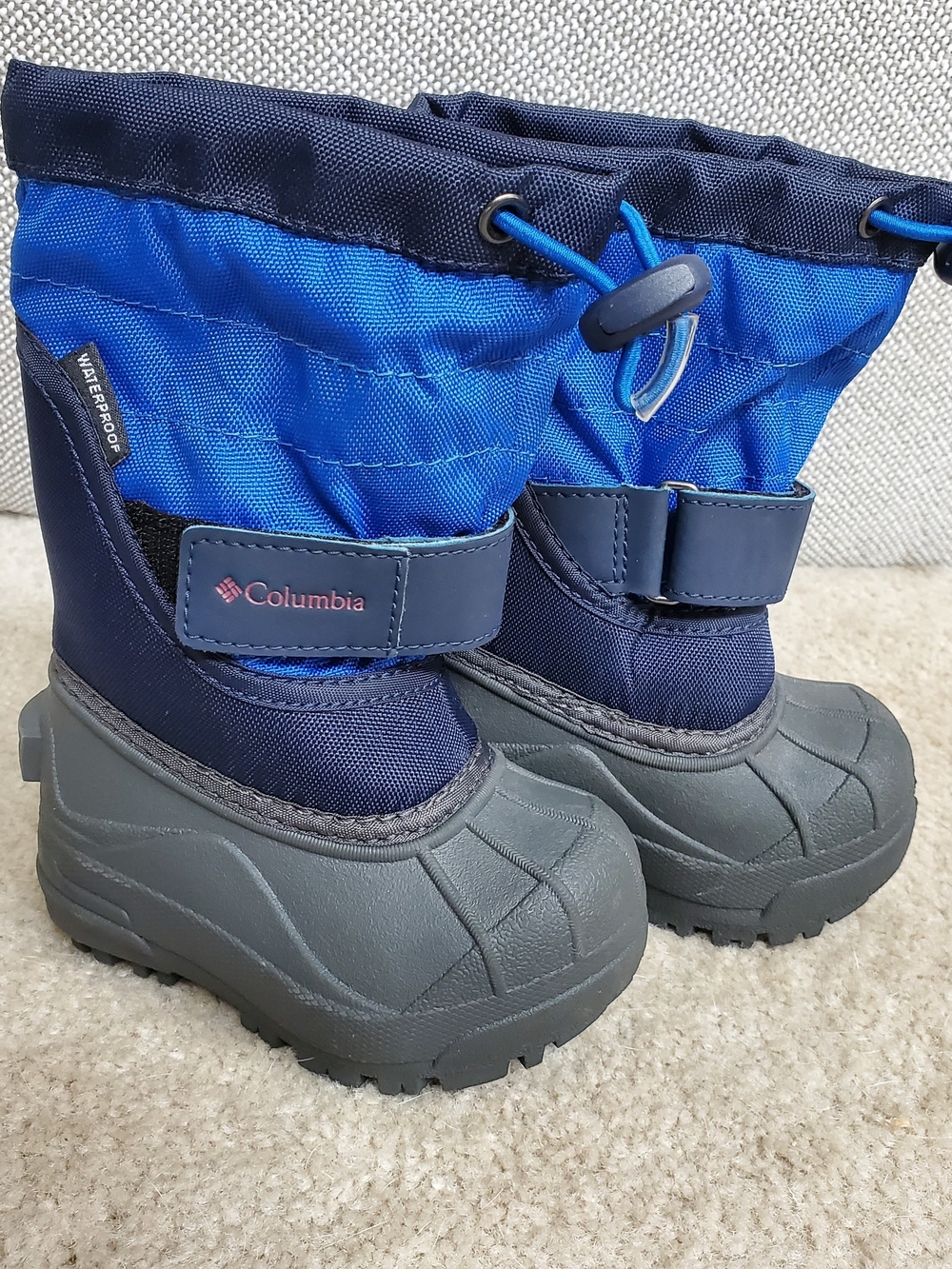 Columbia Kids' Blue Powderbug Waterproof Snow Boots. Size 5